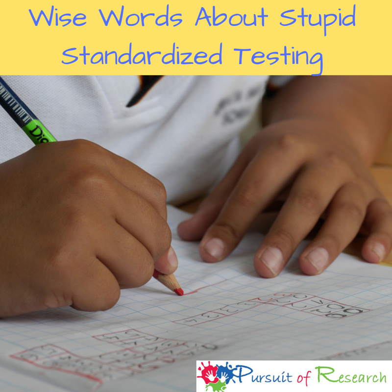 Wise Words About Stupid Standardized Testing