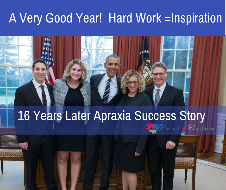Evan (far left) with his sister Carly, President Obama, his mom (author Stacey) and dad in the oval office