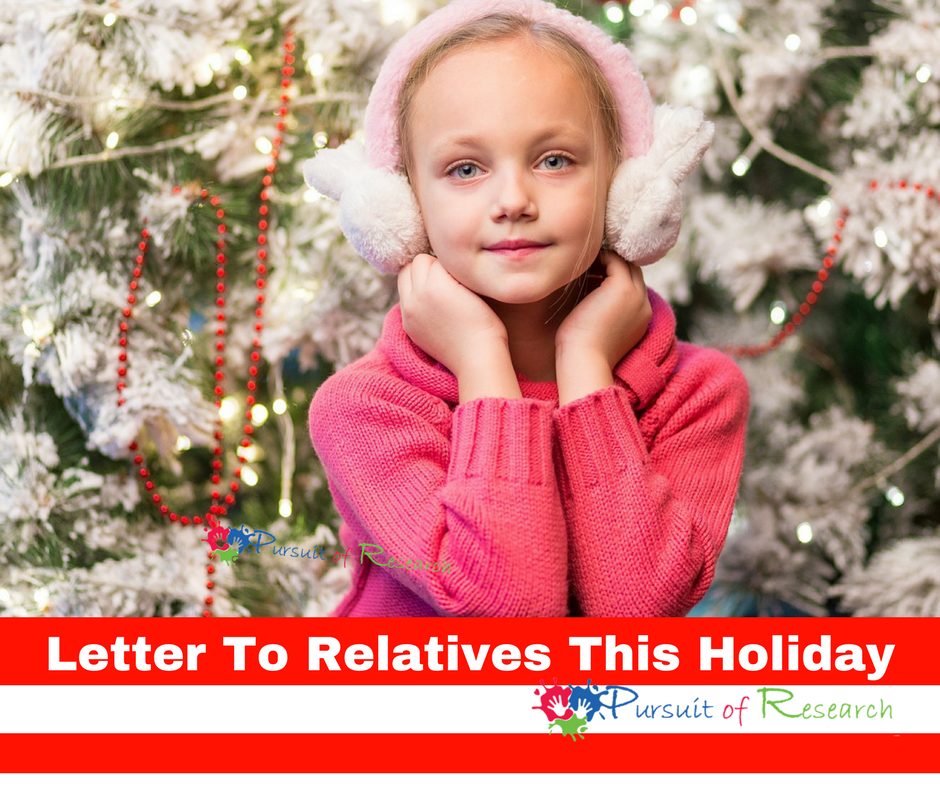 Letter To Relatives This Holiday